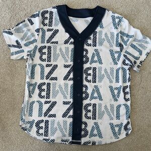 Zumba Baseball button down